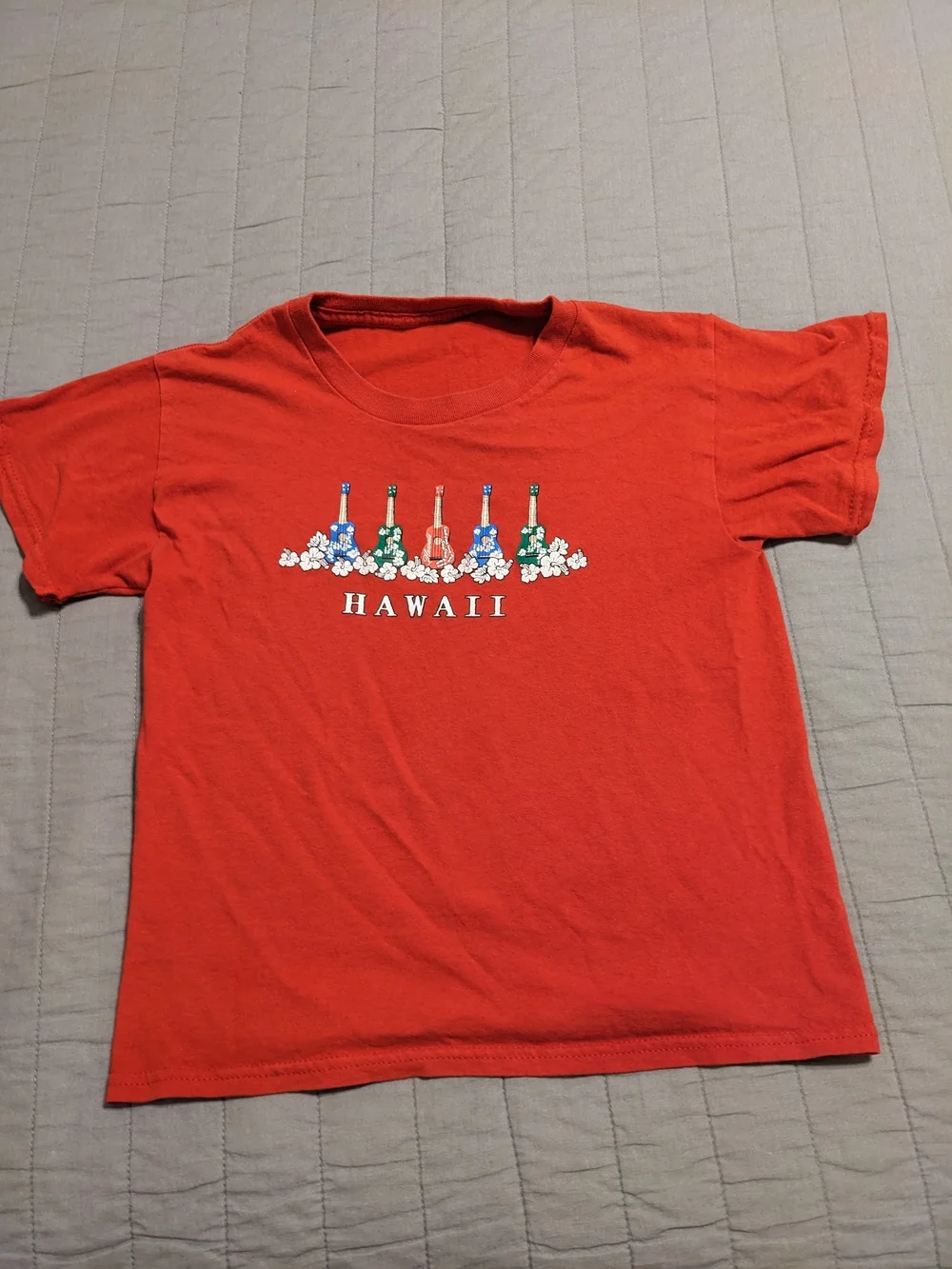 Kids Red Hawaii Graphic Tee